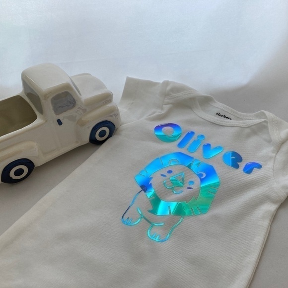 SALE Customized One-piece bodysuit with Holographic Lion - Picture 2 of 5